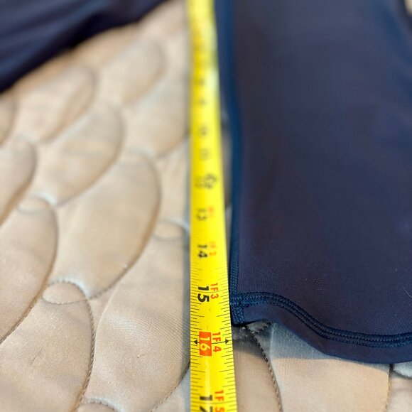 Lululemon Train Times Crop Navy Blue Leggings Women 8 - Picture 7 of 13